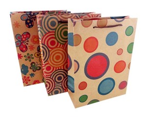  牛皮手提紙袋-12入 (18.5x24x7.5cm)